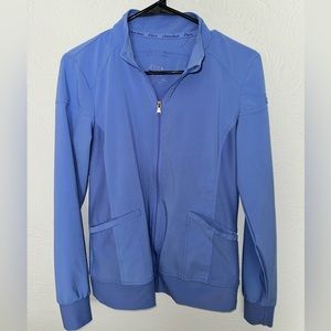 XS Cherokee filed Zip Front Scrub Jacket, Ceil Blue
